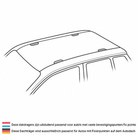 Dakdragers Opel Meriva (B) (geen glazen dak) 5 deurs hatchback 2010 t/m 2017