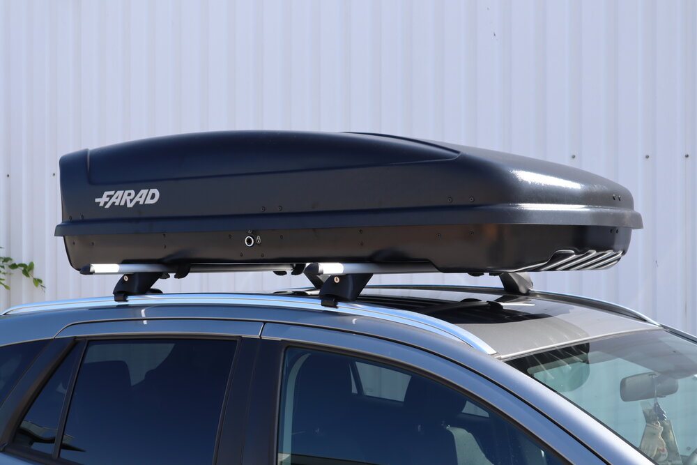Dakkoffer Farad Koral N20 mat zwart 480 Liter + dakdragers Seat Leon X-Perience stationwagon vanaf 2015
