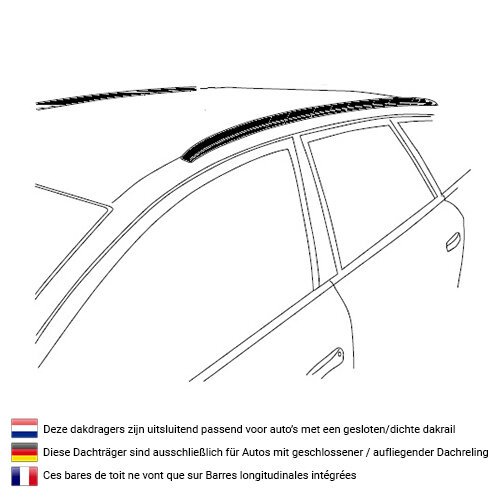 Dakkoffer ArtPlast 400 Liter antraciet/carbon + Dakdragers Audi A4 Avant (B9) Stationwagon vanaf 2015