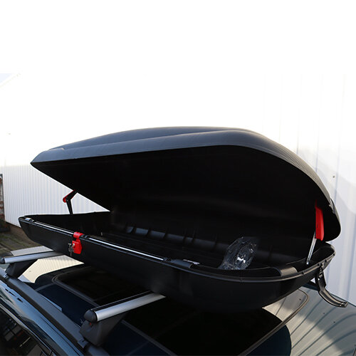 Dakkoffer ArtPlast 400 Liter antraciet/carbon + Dakdragers Fiat Panda (319) 5 deurs hatchback vanaf 2012