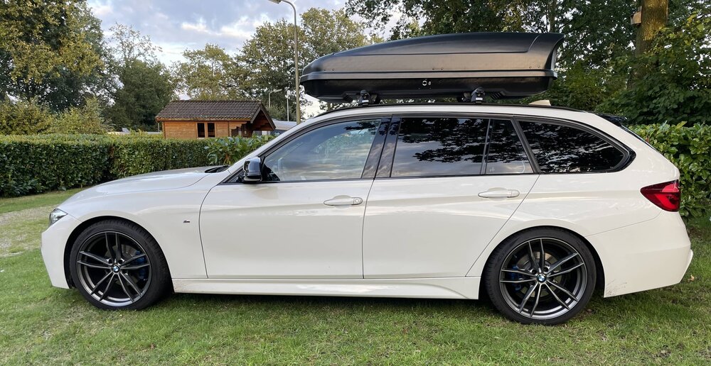 Dakkoffer Farad Koral N20 mat zwart 480 Liter + dakdragers Bmw 3 Touring - (F31) Stationwagon 2012 t/m 2019