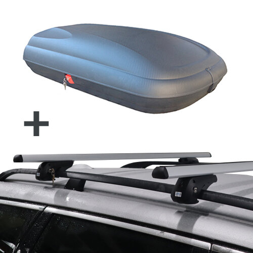 Dakkoffer ArtPlast 320 Liter + dakdragers PerfectFit Chrysler 300C Stationwagon 2004 t/m 2010