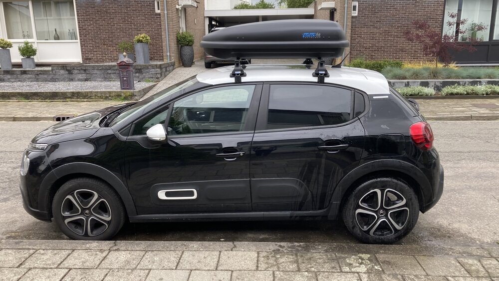 Dakkoffer PerfectFit 400 Liter + dakdragers Audi A6 SW (C7) 2011 t/m 2018 voor gesloten dakrail