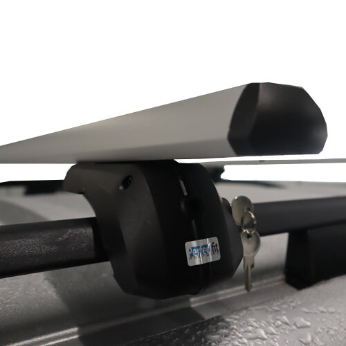 Dakkoffer ArtPlast 400 liter antraciet/carbon + dakdragers PerfectFit Jaguar X-Type Stationwagon 2003 t/m 2009