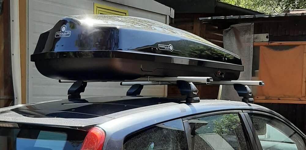 Modula dakkoffer Ciao 430 liter + Nordrive dakdragers Renault Espace 05/2015 t/m 07/2020