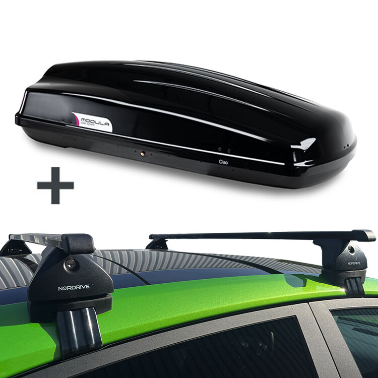 Modula dakkoffer Ciao 430 liter + Nordrive dakdragers Renault Espace 08/2020 t/m 03/2023