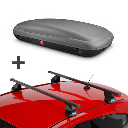 ArtPlast dakkoffer 400 liter + PerfectFit dakdragers Kia Cee&#039;d (zonder glazen dak) 5 deurs hatchback vanaf 2018