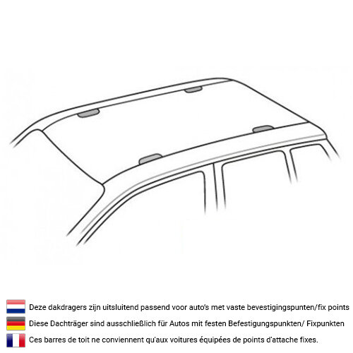 ArtPlast dakkoffer 400 liter + PerfectFit dakdragers Kia Cee&#039;d (zonder glazen dak) 5 deurs hatchback vanaf 2018