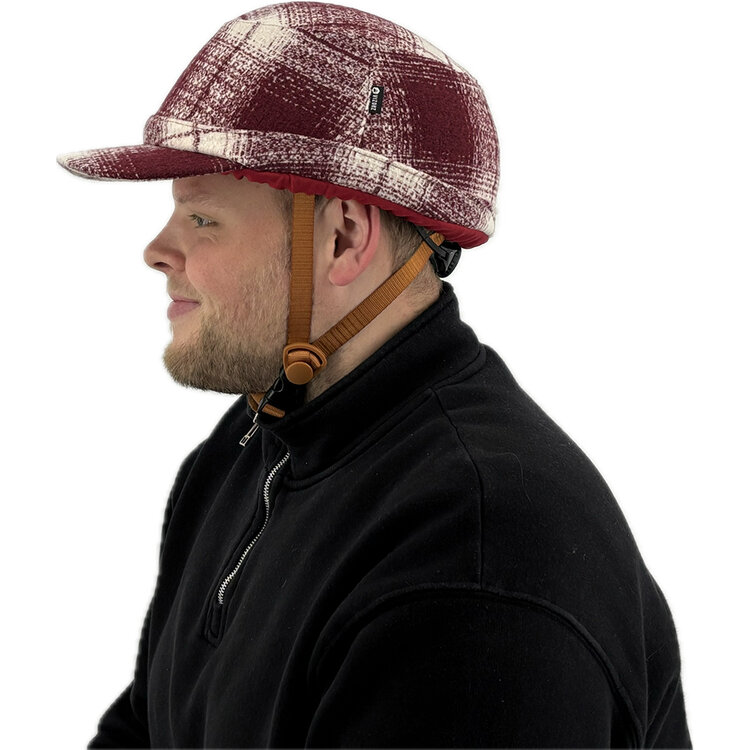 Vizorz SwitchCap fietshelm - Woolly cherry cap