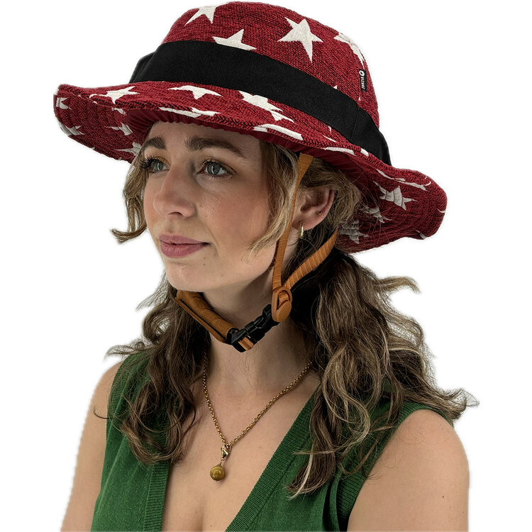 Vizorz SwitchCap fietshelm - Red stars stylish