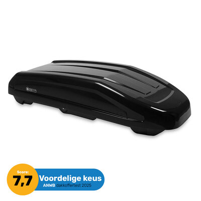 Modula dakkoffer Evo 470 liter - Hoogglans zwart - Voordelige keuze ANWB