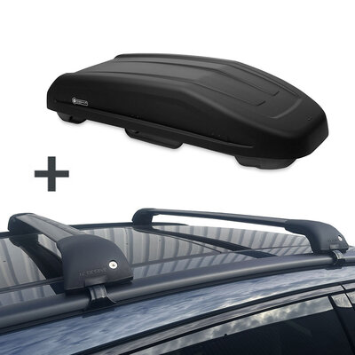 Modula dakkoffer Evo 470 liter + Nordrive dakdragers Audi Q4 E-Tron vanaf 2021