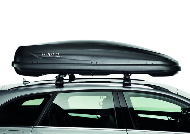 Hapro Traxer 6.6 Antraciet dakkoffer 410 liter - Skibox 