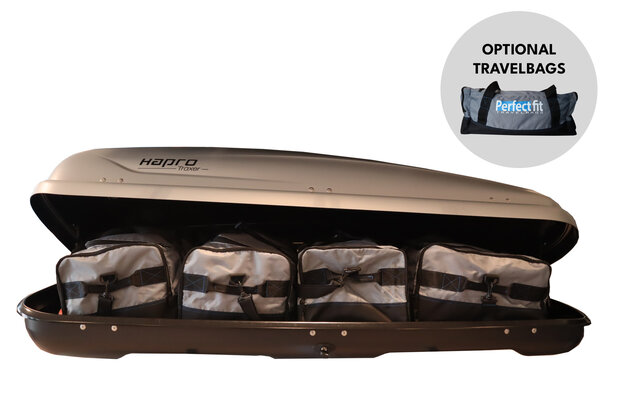 Hapro Traxer 6.6 Antraciet dakkoffer 410 liter - Skibox 