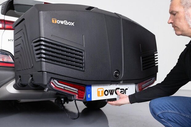 Towbox V3 Urban Zwart 400 liter trekhaakbagagebox