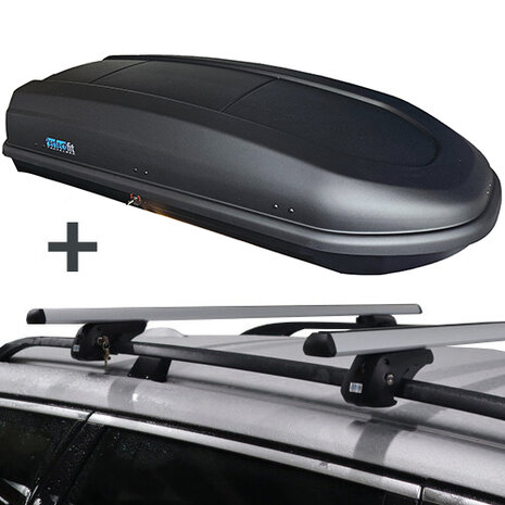 Dakkoffer PerfectFit 440 Liter + dakdragers Honda Accord Aerodeck Stationwagon 1998 t/m 2003