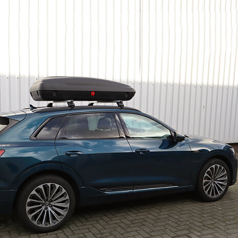 Dakkoffer ArtPlast 400 liter antraciet/carbon + dakdragers Ford Mondeo SW vanaf 2014 voor gesloten dakrail