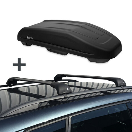 Modula dakkoffer Evo 470 liter + Nordrive dakdragers Citroen C4 Grand Picasso 2006 t/m 2013