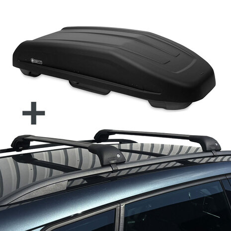 Modula dakkoffer Evo 550 liter + Nordrive dakdragers Toyota RAV4 2013 t/m 2019