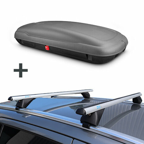 Artplast dakkoffer 400 liter + PerfectFit dakdragers Renault Espace vanaf 2023