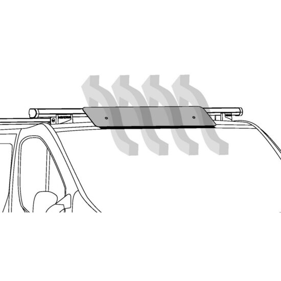 Spoiler voor Aluminium dakdragers Nordrive 110 cm
