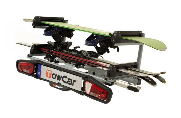 Skidrager trekhaakmontage voor 4 paar ski&#039;s Towcar Aneto