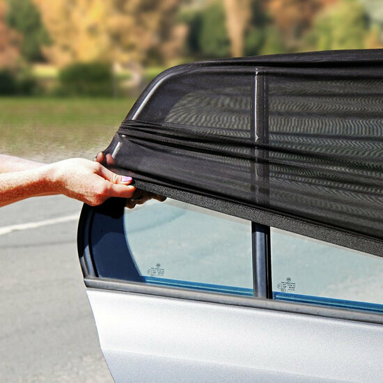 Auto zonneschermen - zonwering achterportieren  past altijd 100% dekkend