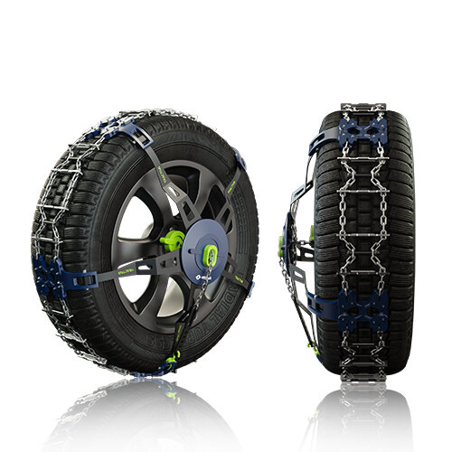 Loopvlak sneeuwkettingen Veriga Tractiva SUV Tesla Model X vanaf 2015 voor bandenmaat 265/45R20