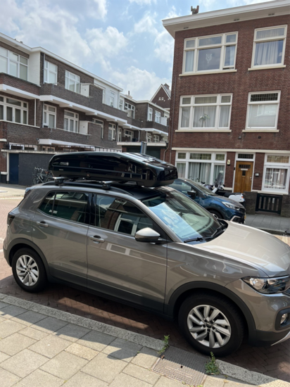 Dakkoffer Modula Evo 470 liter Hoogglans zwart