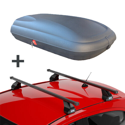 ArtPlast dakkoffer 320 liter + PerfectFit dakdragers BMW 3-Serie Coupe 2005 t/m 2013