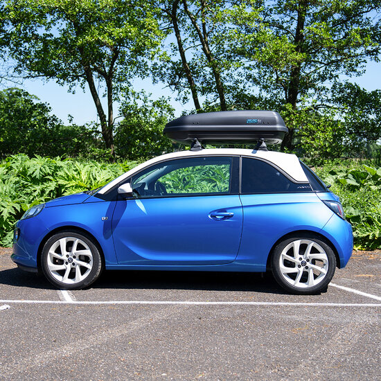 PerfectFit dakkoffer 400 liter + Nordrive dakdragers Audi A1 Sportback 5 deurs hatchback vanaf 11/2018