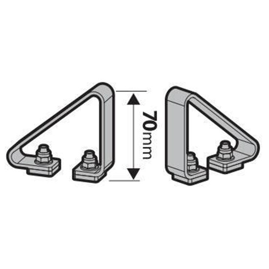 Nordrive laddingstopper voor aluminium stang - 7cm
