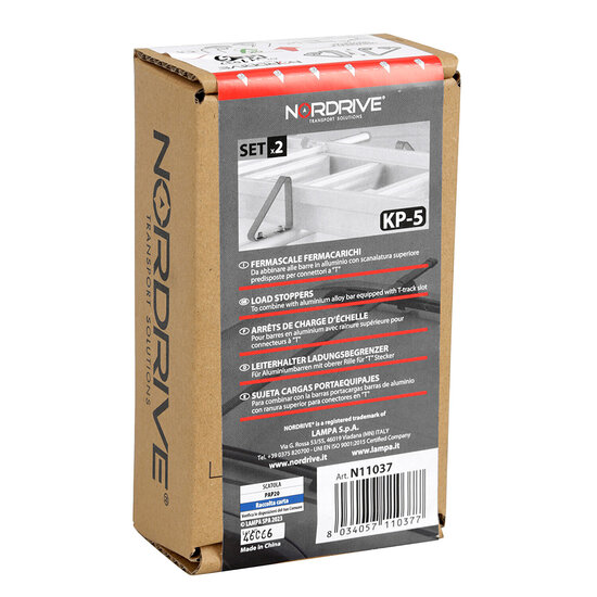 Nordrive laddingstopper voor aluminium stang - 7cm