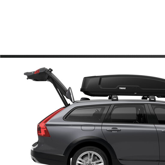 Dakkoffer Thule Force L 450 liter + dakdragers Dacia Duster 2014 t/m 2017 voor gesloten dakrail