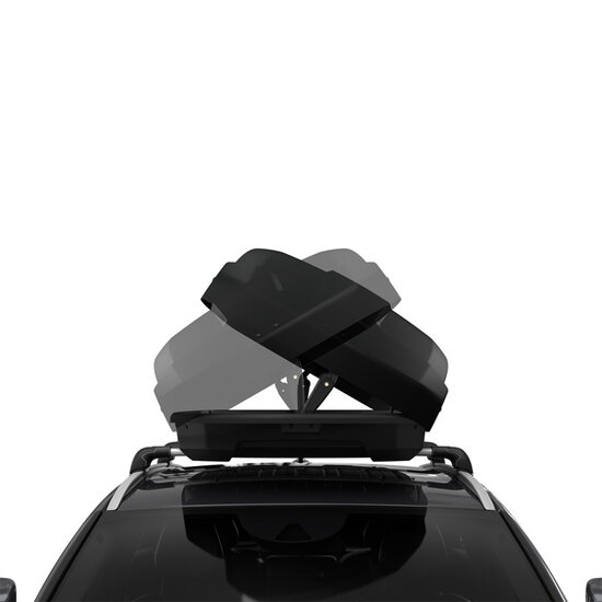 Dakkoffer Thule Force L 450 liter + dakdragers Opel Grandland X vanaf 2017 voor gesloten dakrail