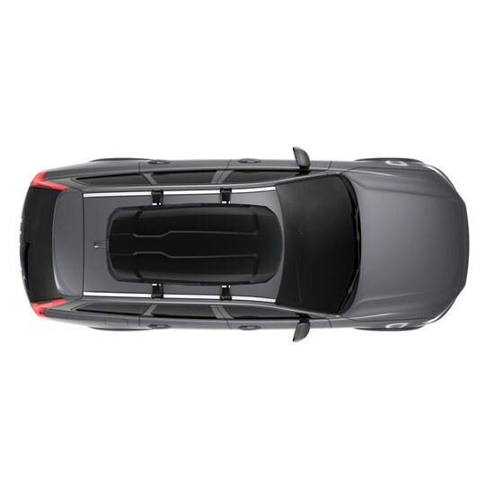 Dakkoffer Thule Force M 400 liter + dakdragers Jaguar E-Pace vanaf 2017 voor gesloten dakrail