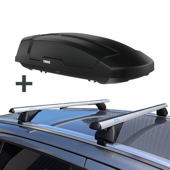 Dakkoffer Thule Force M 400 liter + dakdragers Lexus NX vanaf 2015 voor gesloten dakrail