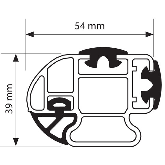 Nordrive dakdragers Ford Transit Custom 10/2012 t/m 08/2023 set van 3 aluminium