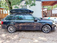 Dakkoffer Modula Evo 470 liter Hoogglans zwart