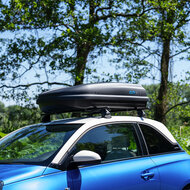 Dakkoffer PerfectFit 400 Liter + dakdragers PerfectFit Peugeot 308 SW Stationwagon 2008 t/m 2013