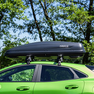 Dakkoffer Hapro Traxer 6.6 Antraciet + dakdragers Ssangyong Musso II vanaf 2018 voor gesloten dakrail