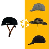 Vizorz SwitchCap fietshelm - Woolly cherry cap