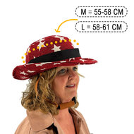 Vizorz SwitchCap fietshelm - Red stars stylish