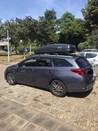 Dakkoffer Hapro Traxer 6.6 Antraciet + dakdragers Bmw X6 (F16) 2015 t/m 2018 voor gesloten dakrail