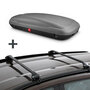 Dakkoffer ArtPlast 400 Liter antraciet/carbon + Dakdragers Opel Grandland X SUV vanaf 2017