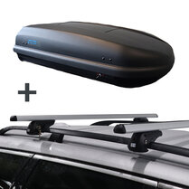 Dakkoffer PerfectFit 400 Liter + dakdragers PerfectFit Jaguar X-Type Stationwagon 2003 t/m 2009 Dakkoffer PerfectFit 400 Liter + dakdragers PerfectFit Jaguar X-Type Stationwagon 2003 t/m 2009