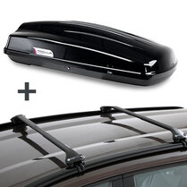 Dakkoffer Modula Ciao 430 Liter + Dakdragers Jaguar F-Pace (X761) SUV vanaf 2015 Dakkoffer Modula Ciao 430 Liter + Dakdragers Jaguar F-Pace (X761) SUV vanaf 2015
