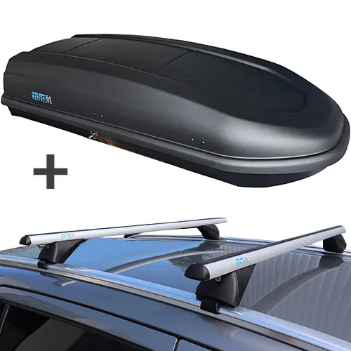 PerfectFit dakkoffer 440 liter + PerfectFit dakdragers Volvo V40 Cross Country 2013 t/m 2019